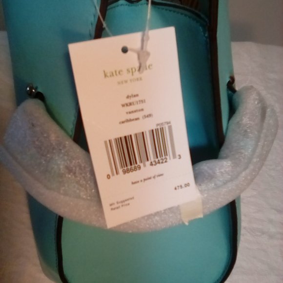 Authentic Kate Spade Vanston Dylan Caribbean blue satchel purse bag - Picture 13 of 13